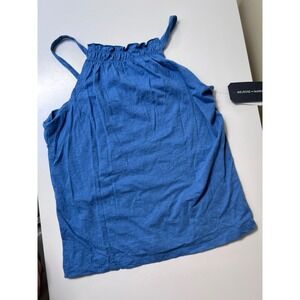 Melrose and Market Kids Blue Halter Ruffle Neck‎ Tank Top XL 14/16 NWT